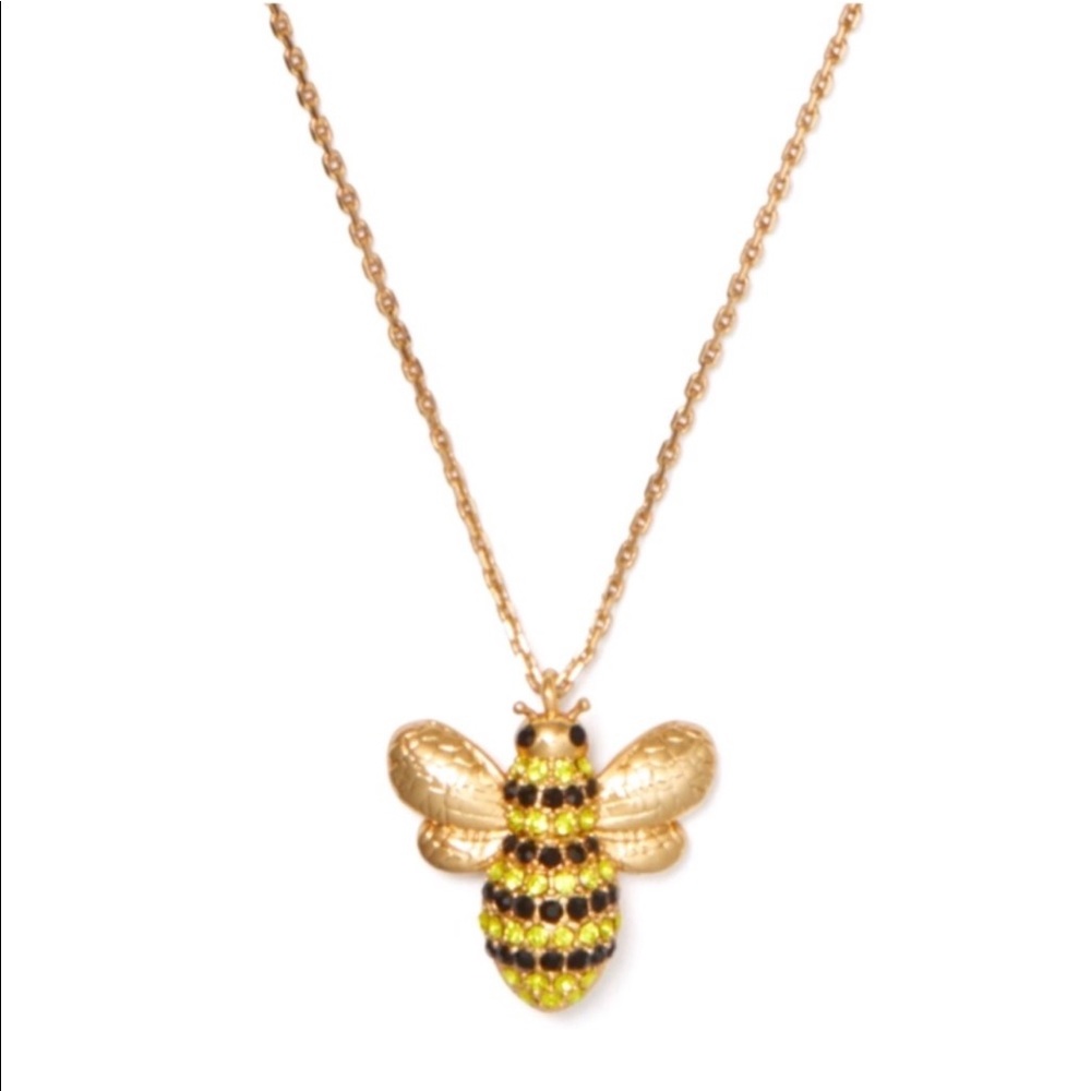 Kate Spade Picnic Perfect Pave Bee Pendant Necklace